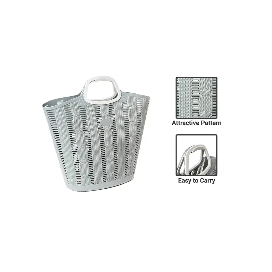 Nayasa Washable And Reusable Grey Shopping Basket/Bag