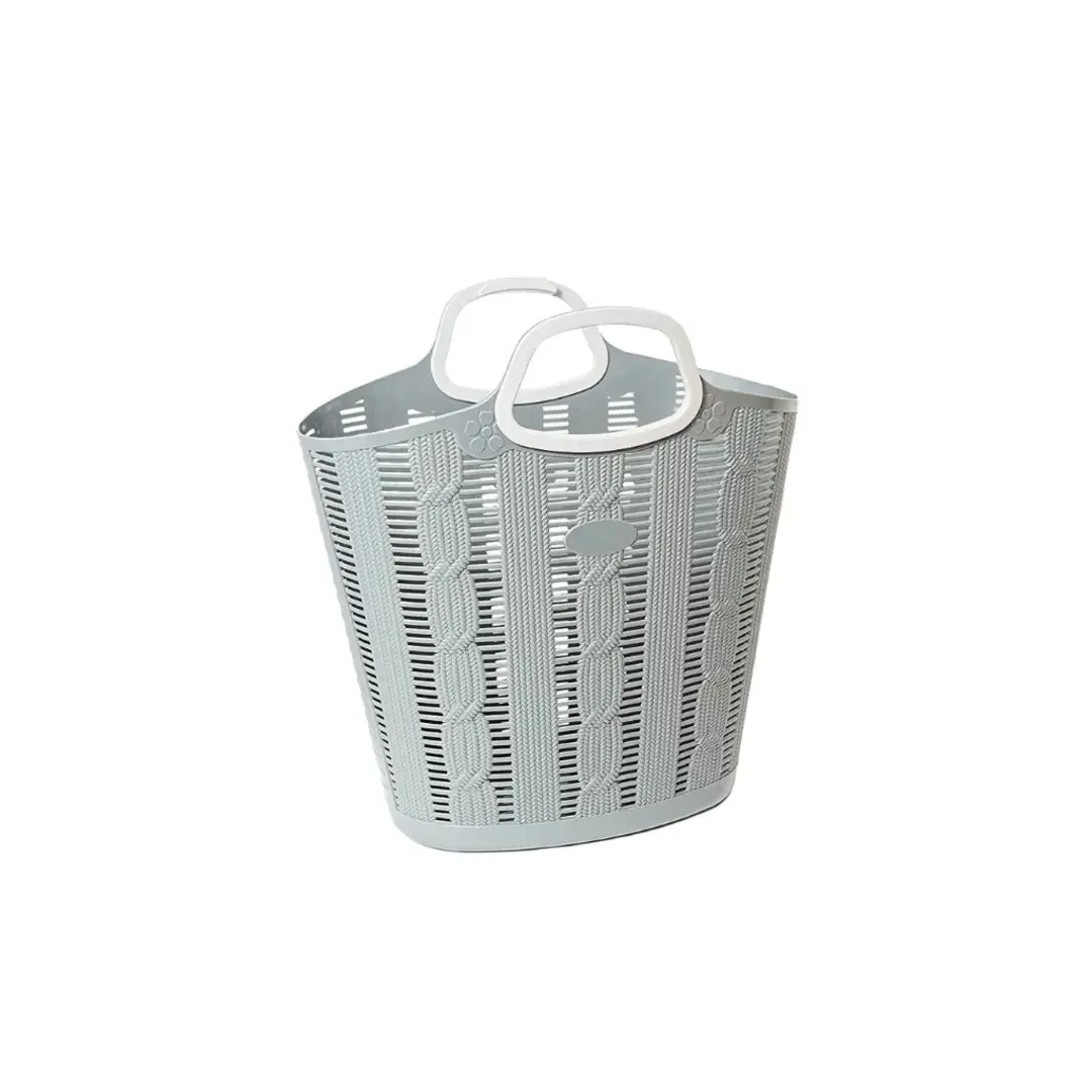 Nayasa Washable And Reusable Grey Shopping Basket/Bag