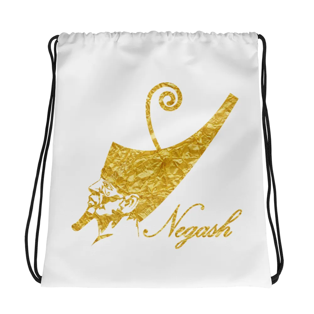 Negash ™ Gold Pharaoh Drawstring bag