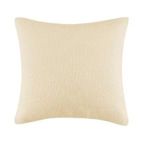 New - 26"x26" Oversized Bree Knit Square Throw Pillow Cover Ivory - Ink Ivy