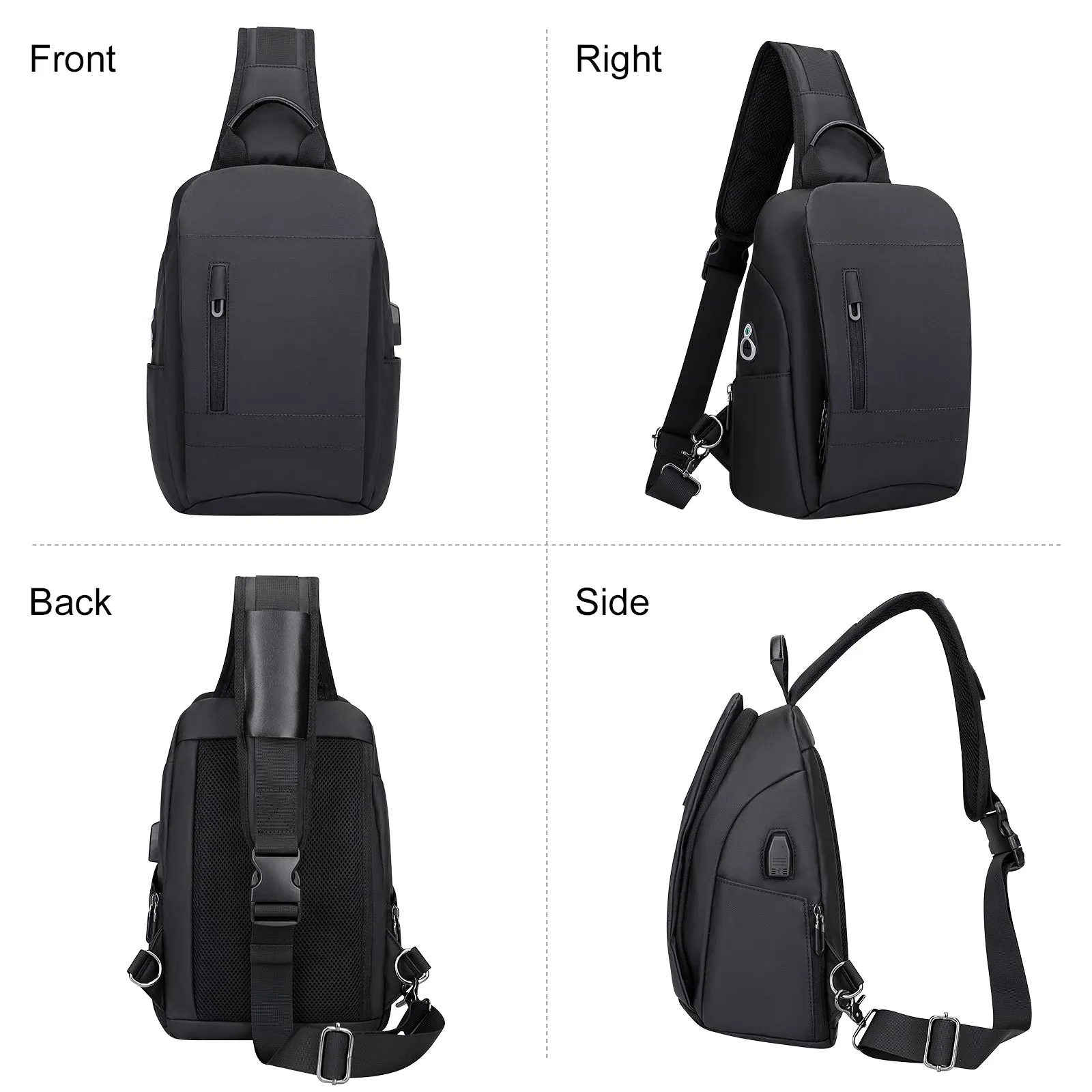 Nylon Sling Bag for Men Crossbody Bags