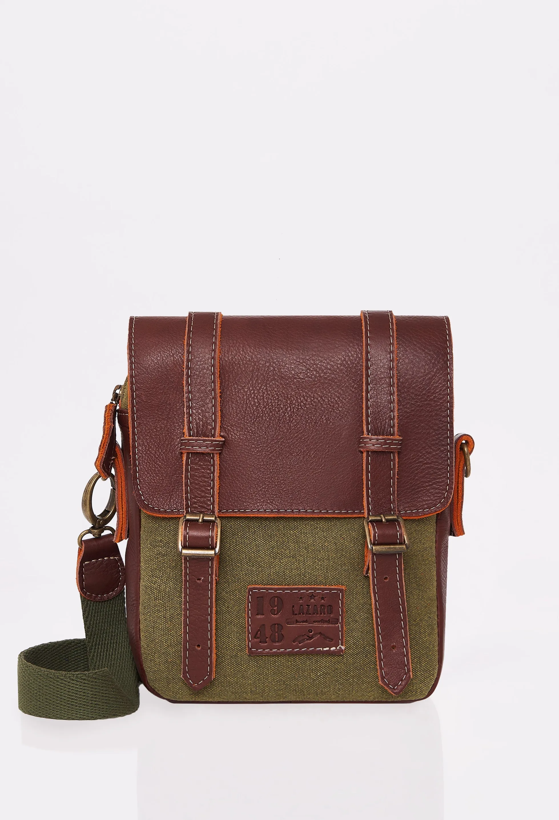 Olive Canvas Crossbody Bag “Otto”