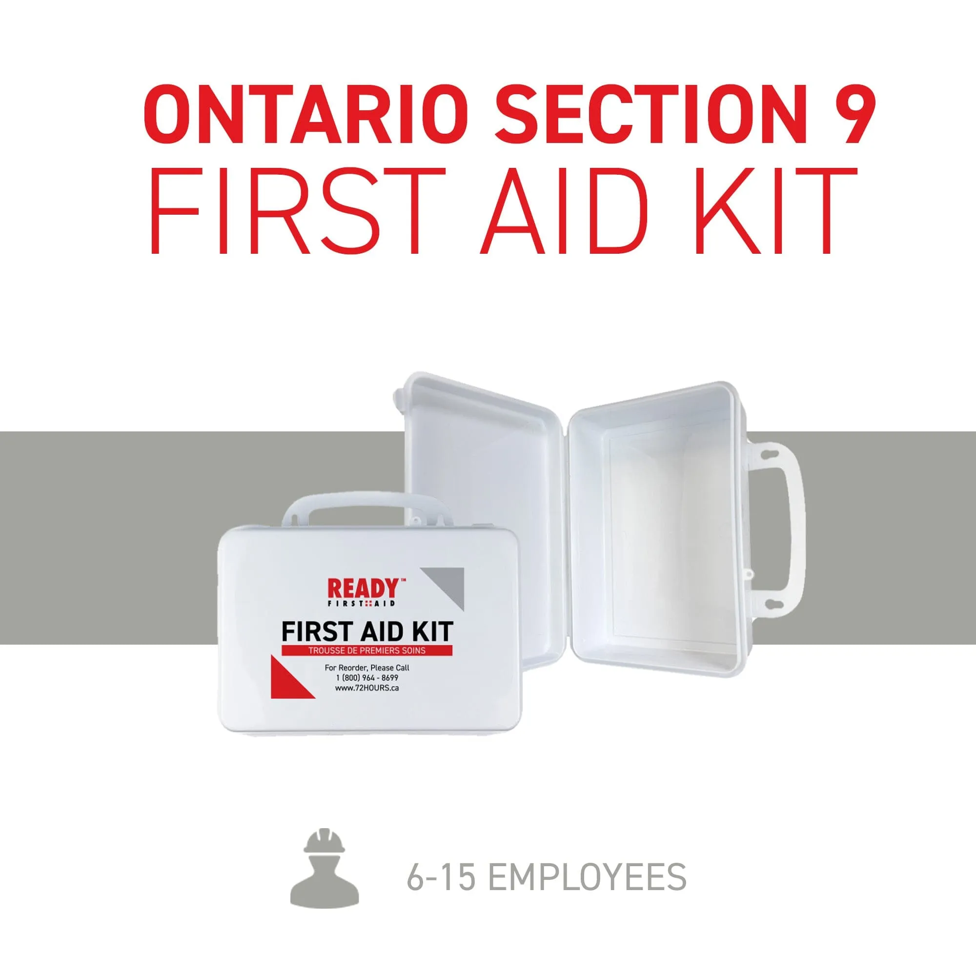 Ontario Section 9 First Aid Kit (6-15 Employees) with Plastic Box