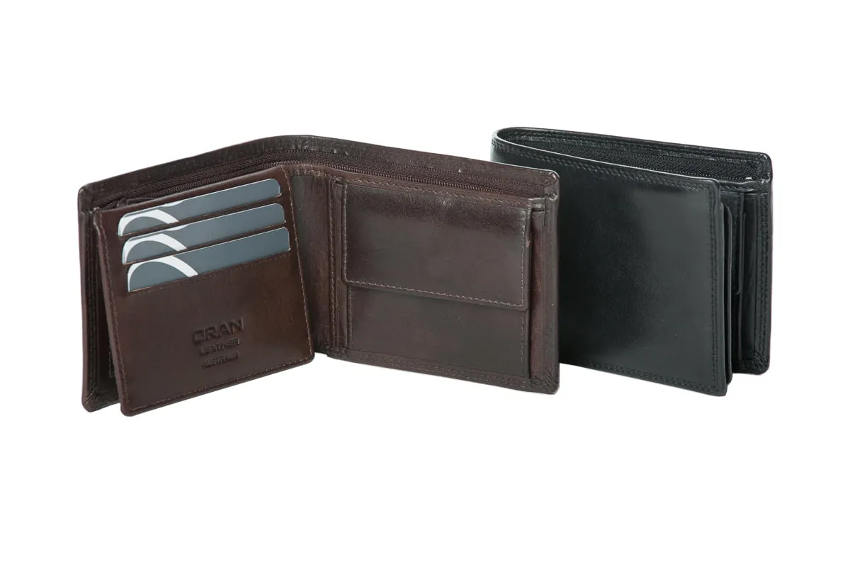 Oran Leather - Hamburg Wallet - | Brown | Cognac | Black