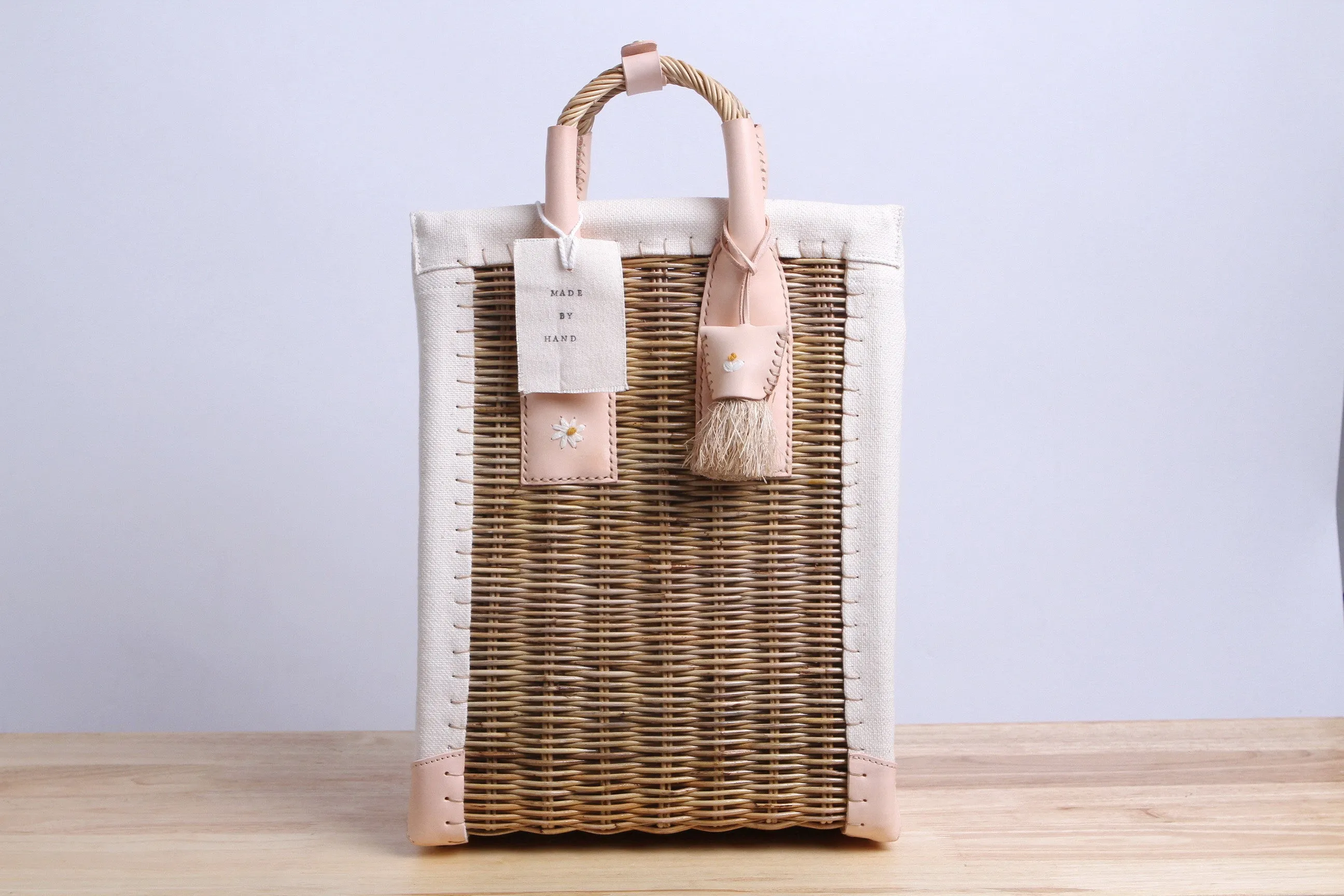 Paniers NEM - Rattan canvas wicker handbag