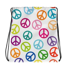 Peace Sign Drawstring bag