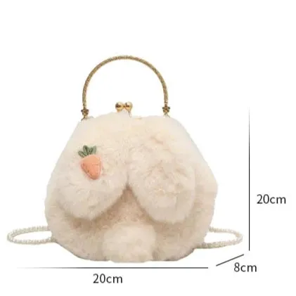 Plush Fur Crossbody Bag - Small Round Niche Bag