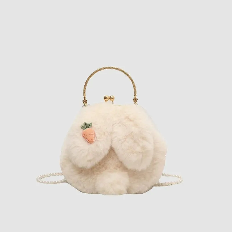 Plush Fur Crossbody Bag - Small Round Niche Bag