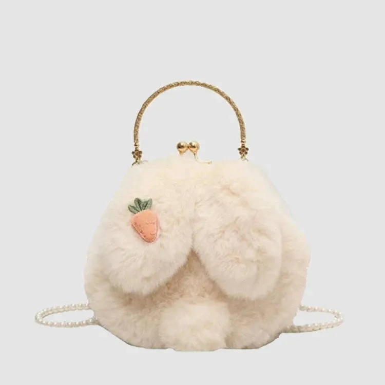 Plush Fur Crossbody Bag - Small Round Niche Bag