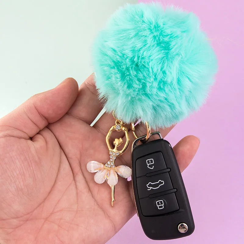 Pom Pom Charm Keychain