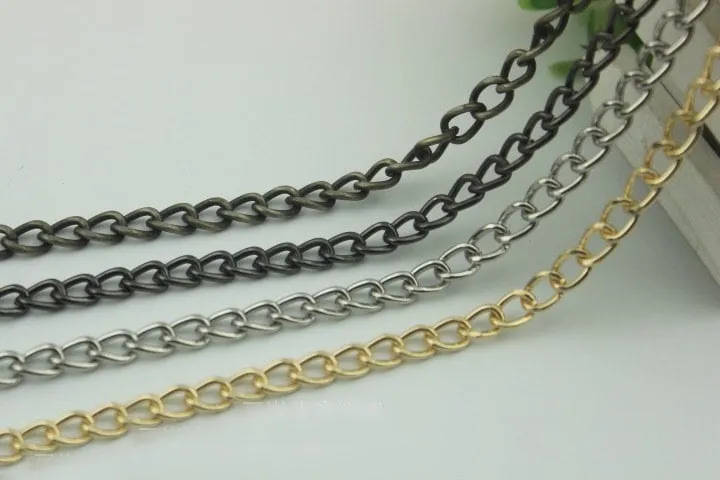 Purse Chain Bag Hardware Metal Crossbody Gold Silver Gunmetal Bronze Brass Vintage Strap Handle Handbag Curb Clutch Making Metal 100cm 39"