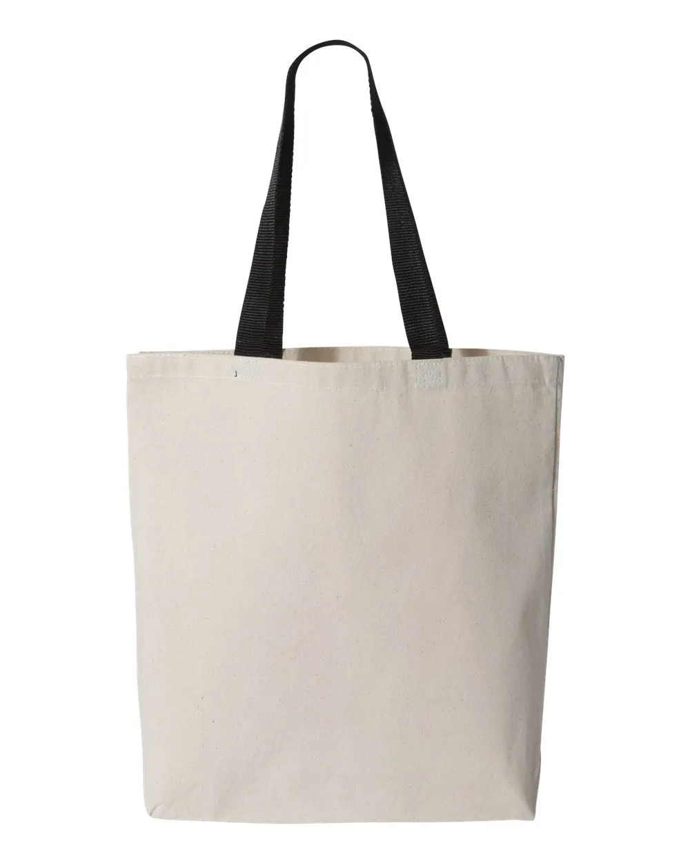 Q-Tees Canvas Tote with Contrast-Color Handles