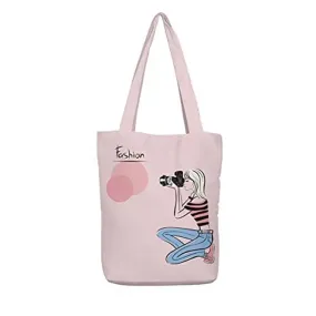 Regular Canvas Handbag | Zipper Tote Bag For Womens and Girls