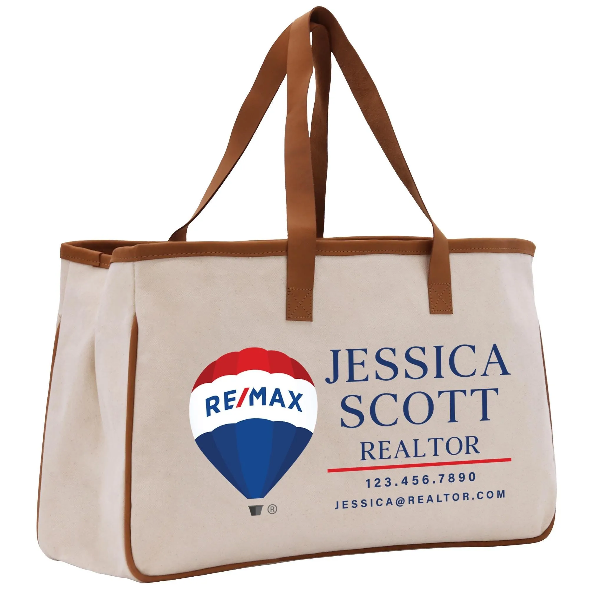 Remax Realtor Tote Bag Personalized Business Tote Custom Real Estate Agent Gift Bulk Business Logo Realtor Swag Real Estate Bag (RMXTB1006)