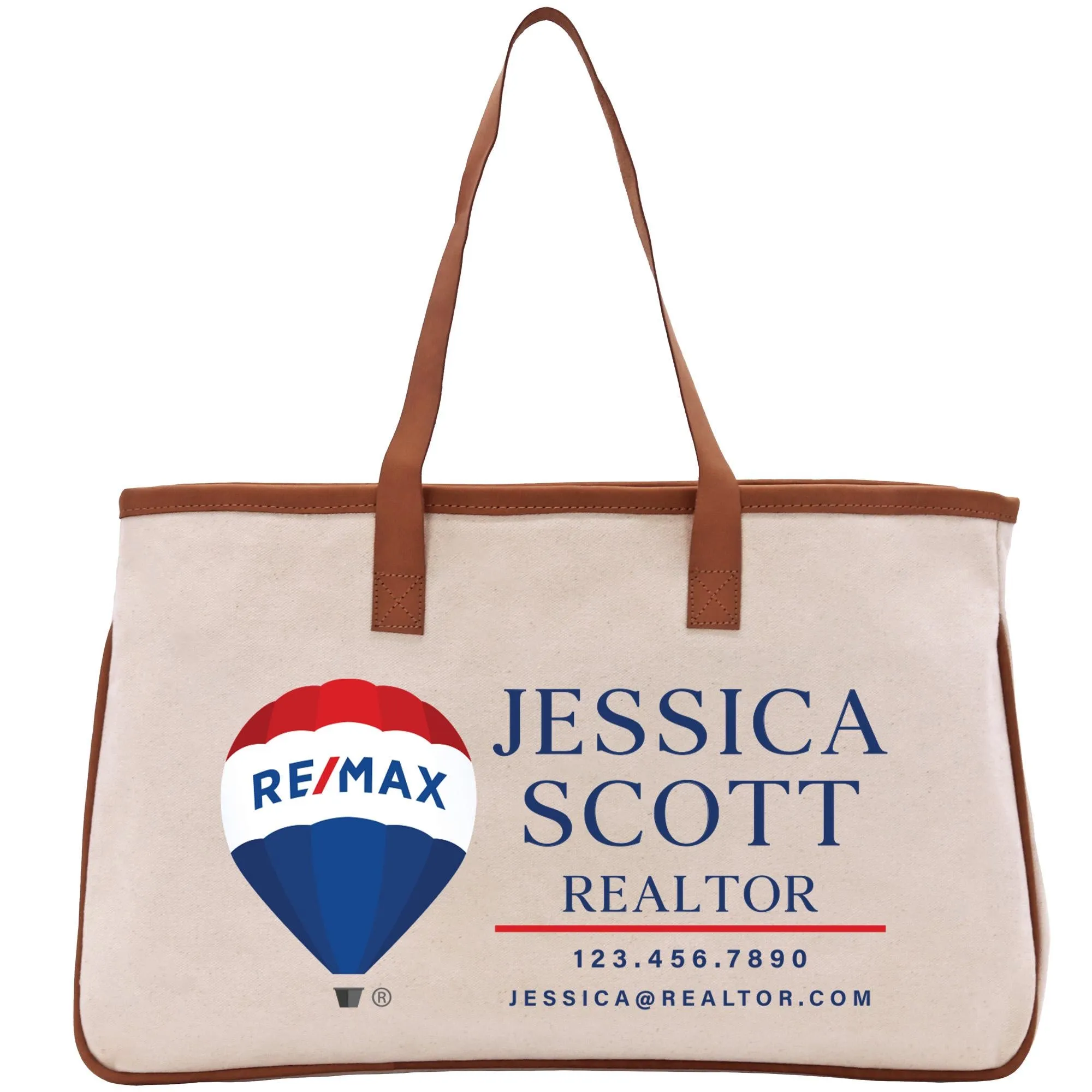 Remax Realtor Tote Bag Personalized Business Tote Custom Real Estate Agent Gift Bulk Business Logo Realtor Swag Real Estate Bag (RMXTB1006)