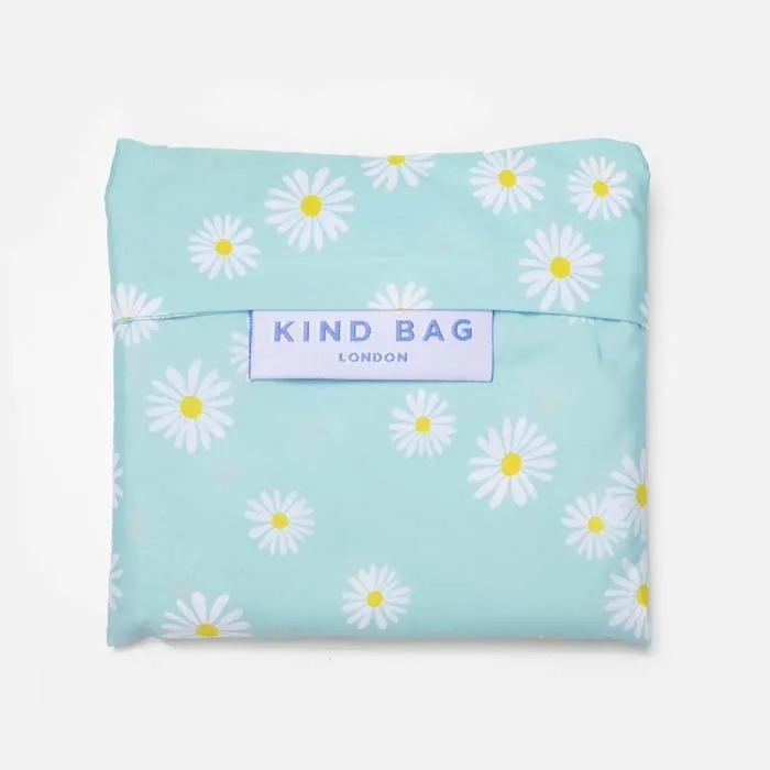 Reusable Shopping Bag - Blue Daisy