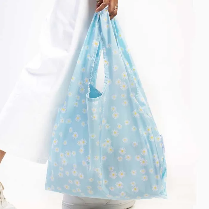 Reusable Shopping Bag - Blue Daisy