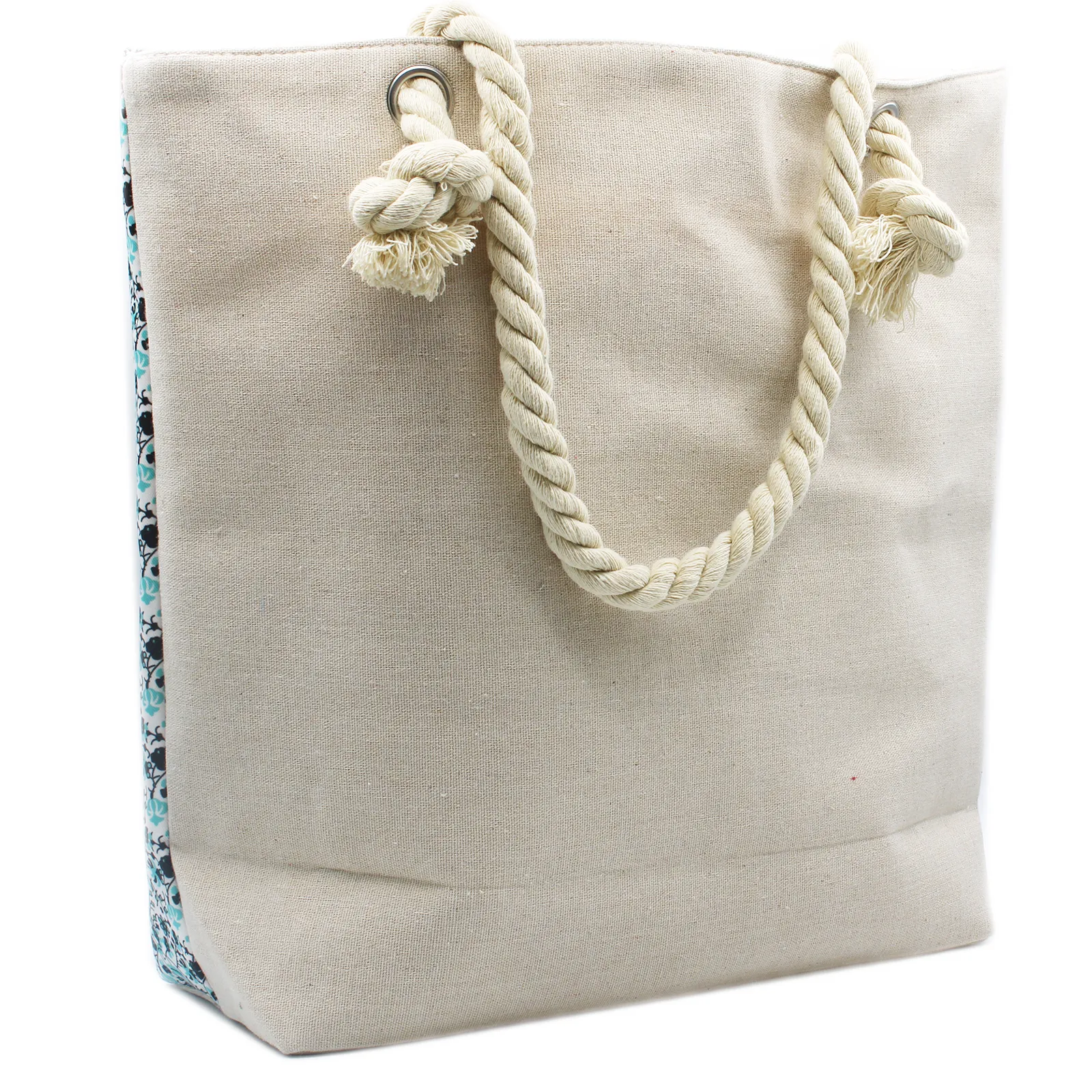 Rope Handle Mandela Bag - Electric Blue | Stylish & Spacious for Shopping & Beach