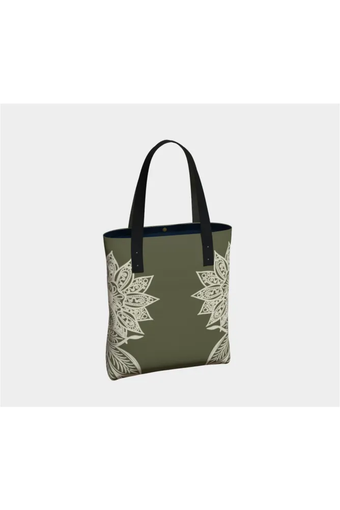 sage Mandala Tote Bag