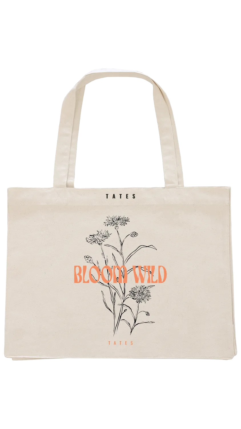 Shopping bag mit "Bloom wild" Motiv