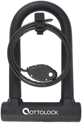 SIDEKICK Bundle - Compact U-Lock and 30" Cinch Lock, Black