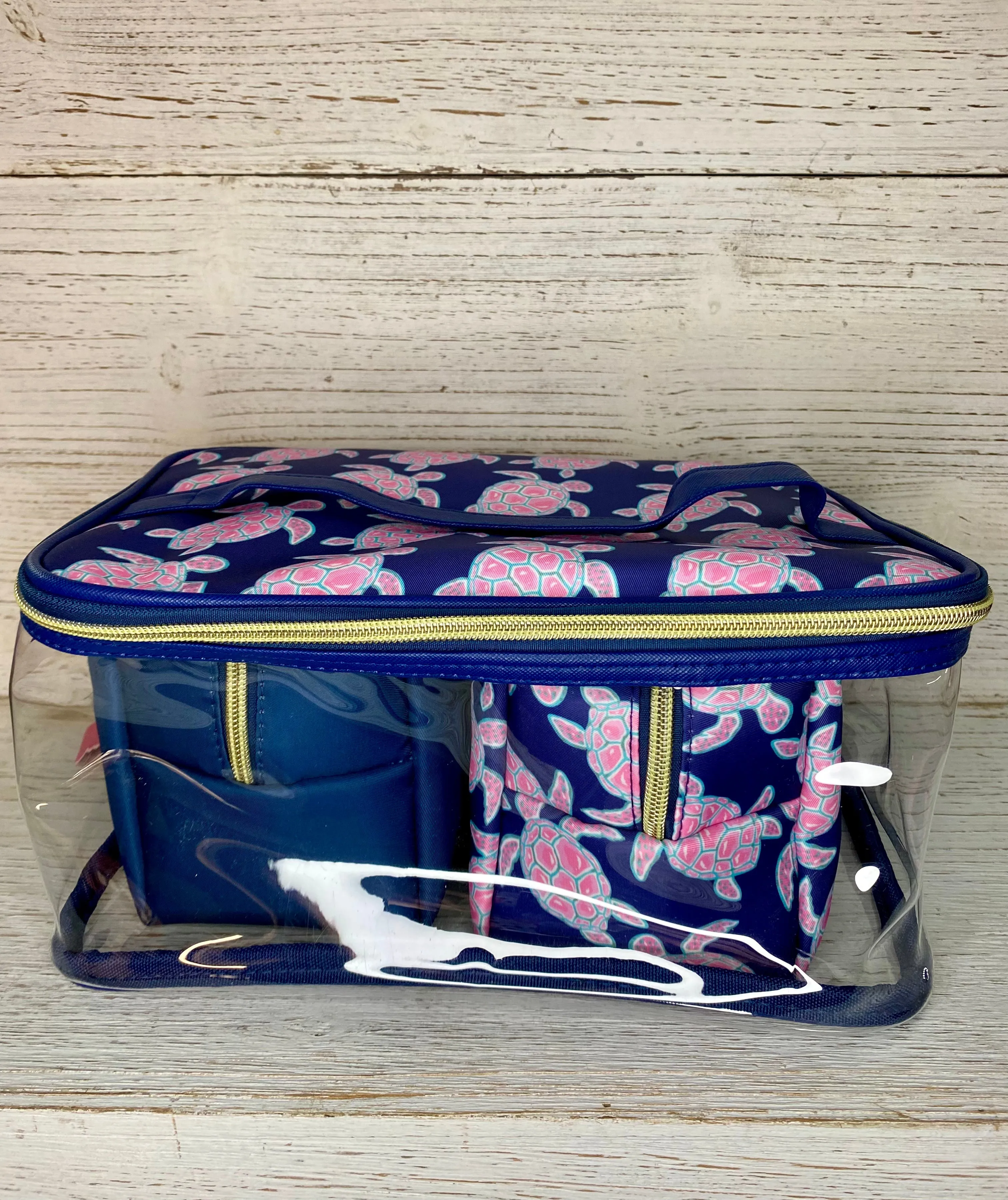 Simply Southern Cosmetic Travel Bag Set in Sea Turtle