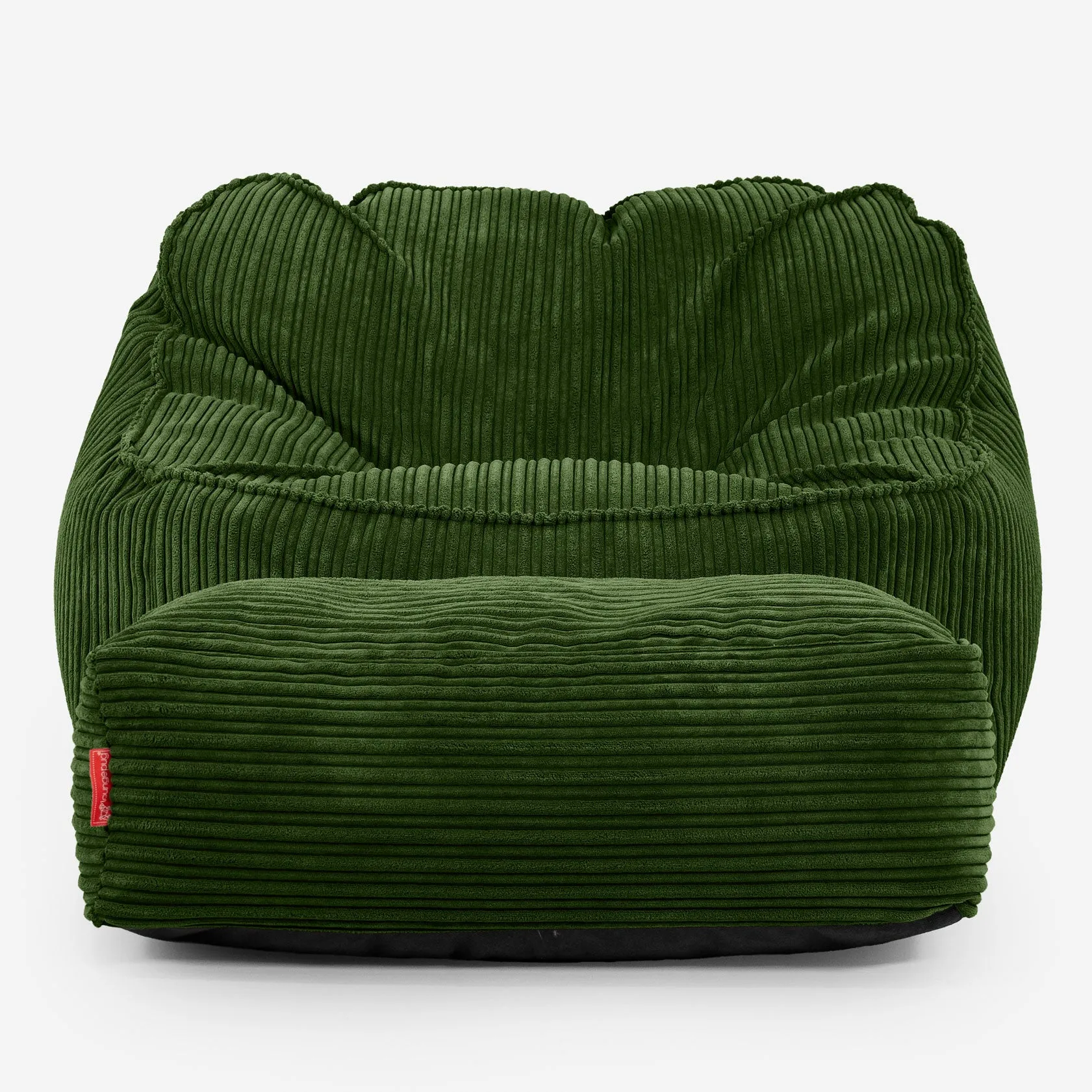 Sloucher Bean Bag Chair - Cord Forest Green