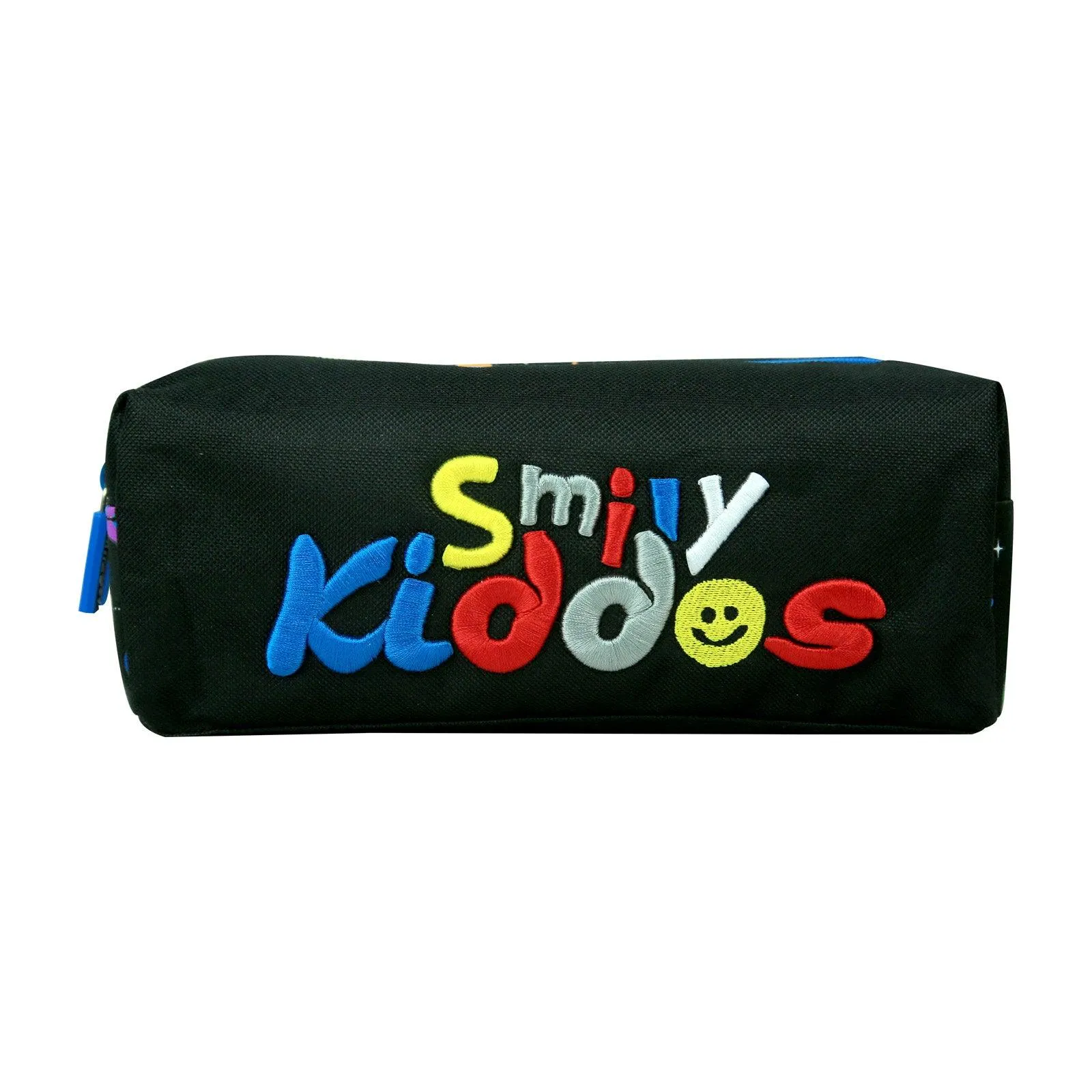 Smily Twin Zipper Pencil Pouch Black