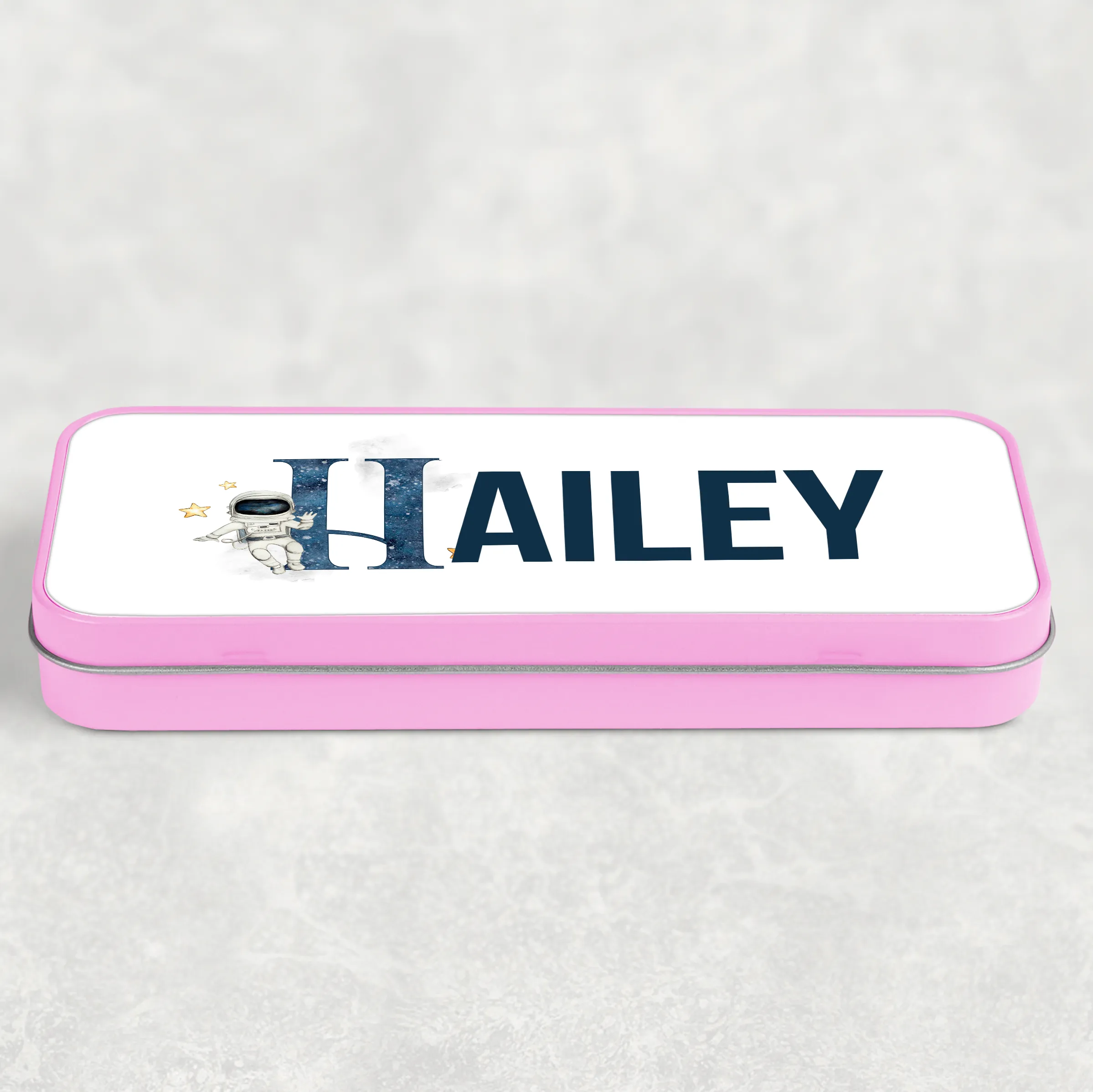 Space Personalised School Pencil Tin