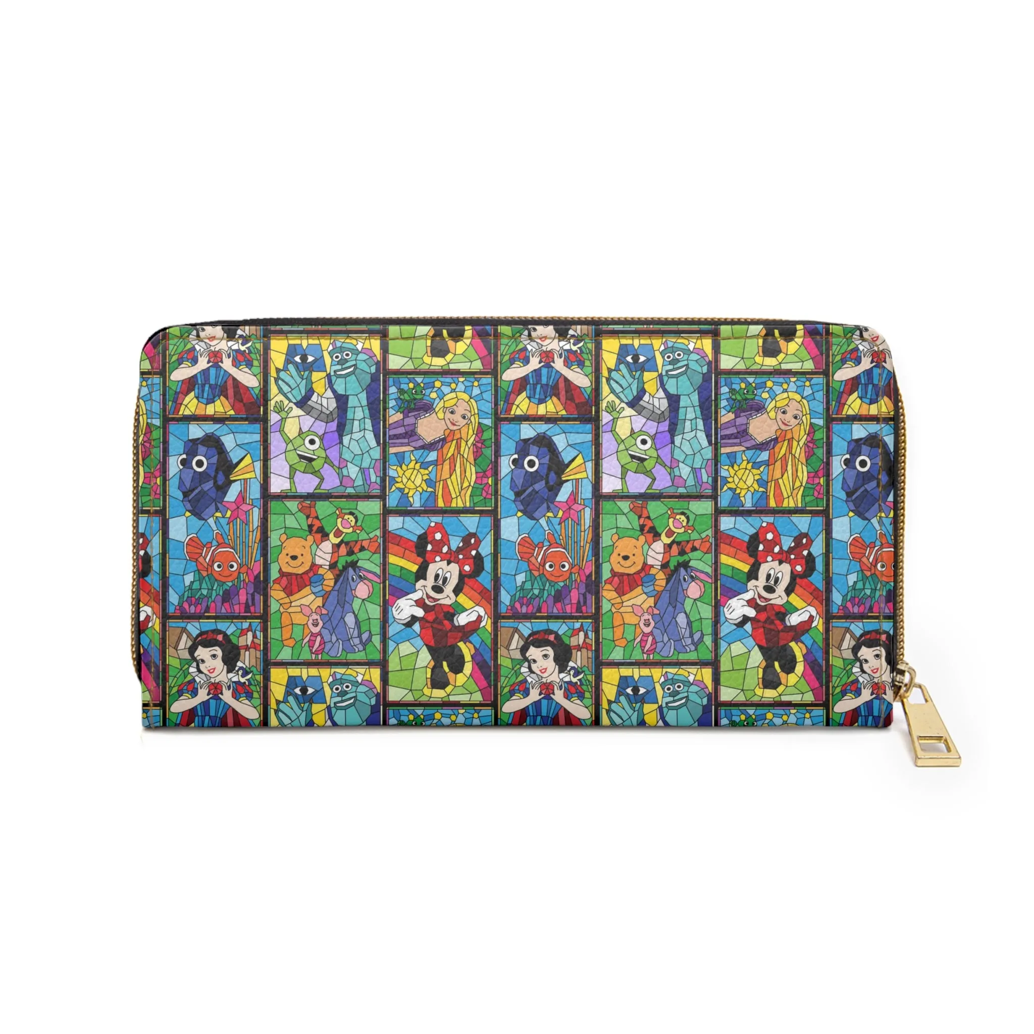 Stained Glass Characters Zipper Wallet