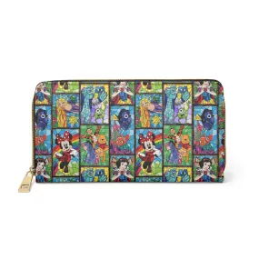 Stained Glass Characters Zipper Wallet