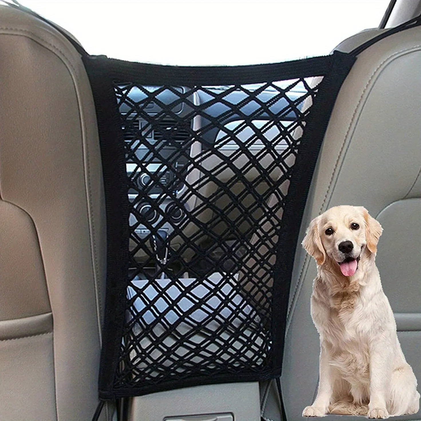 Stretchable Dog Car Net Barrier Secure Safe and Organized