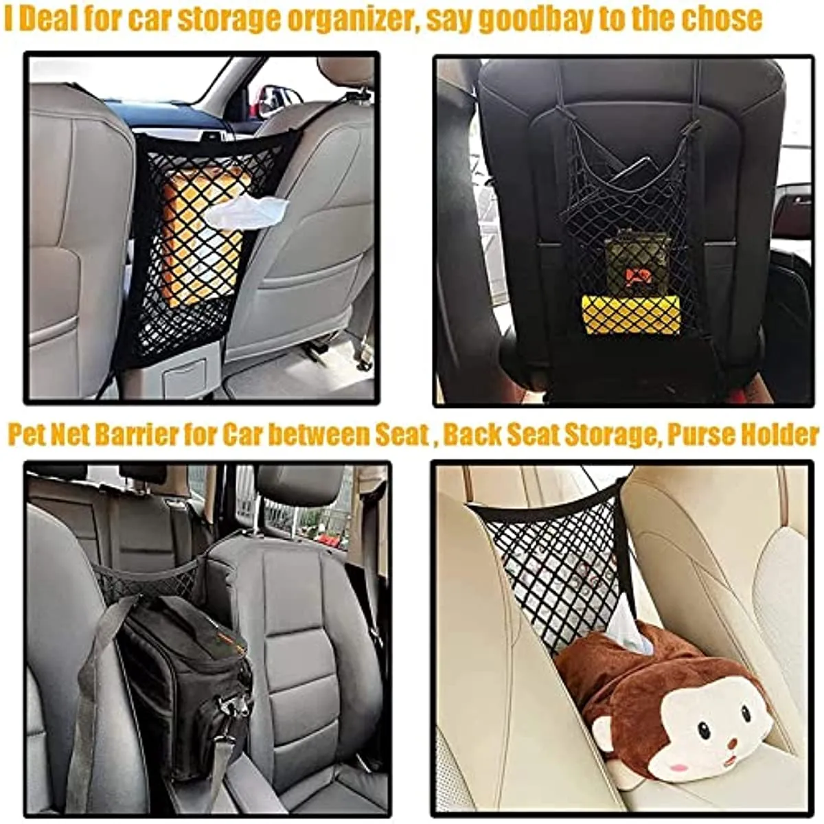 Stretchable Dog Car Net Barrier Secure Safe and Organized