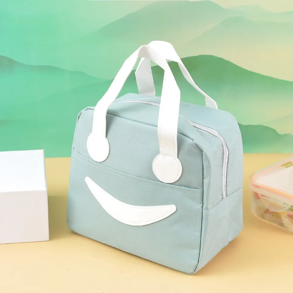 Stylish and elegant smiley lunch bag .