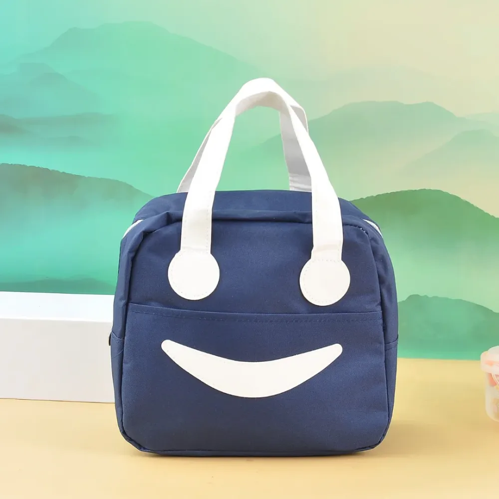 Stylish and elegant smiley lunch bag .