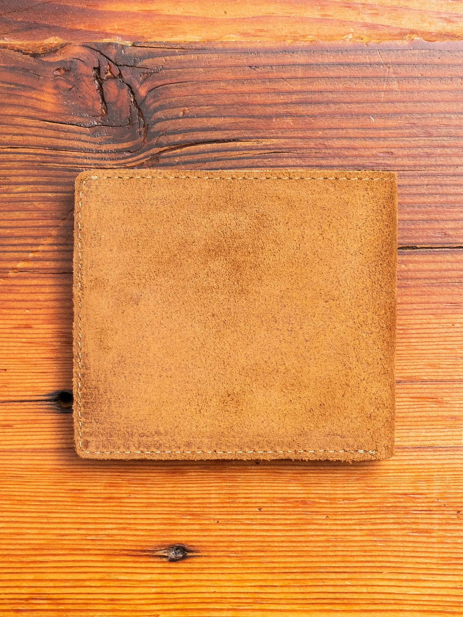 Suede Bifold Wallet in Light Java