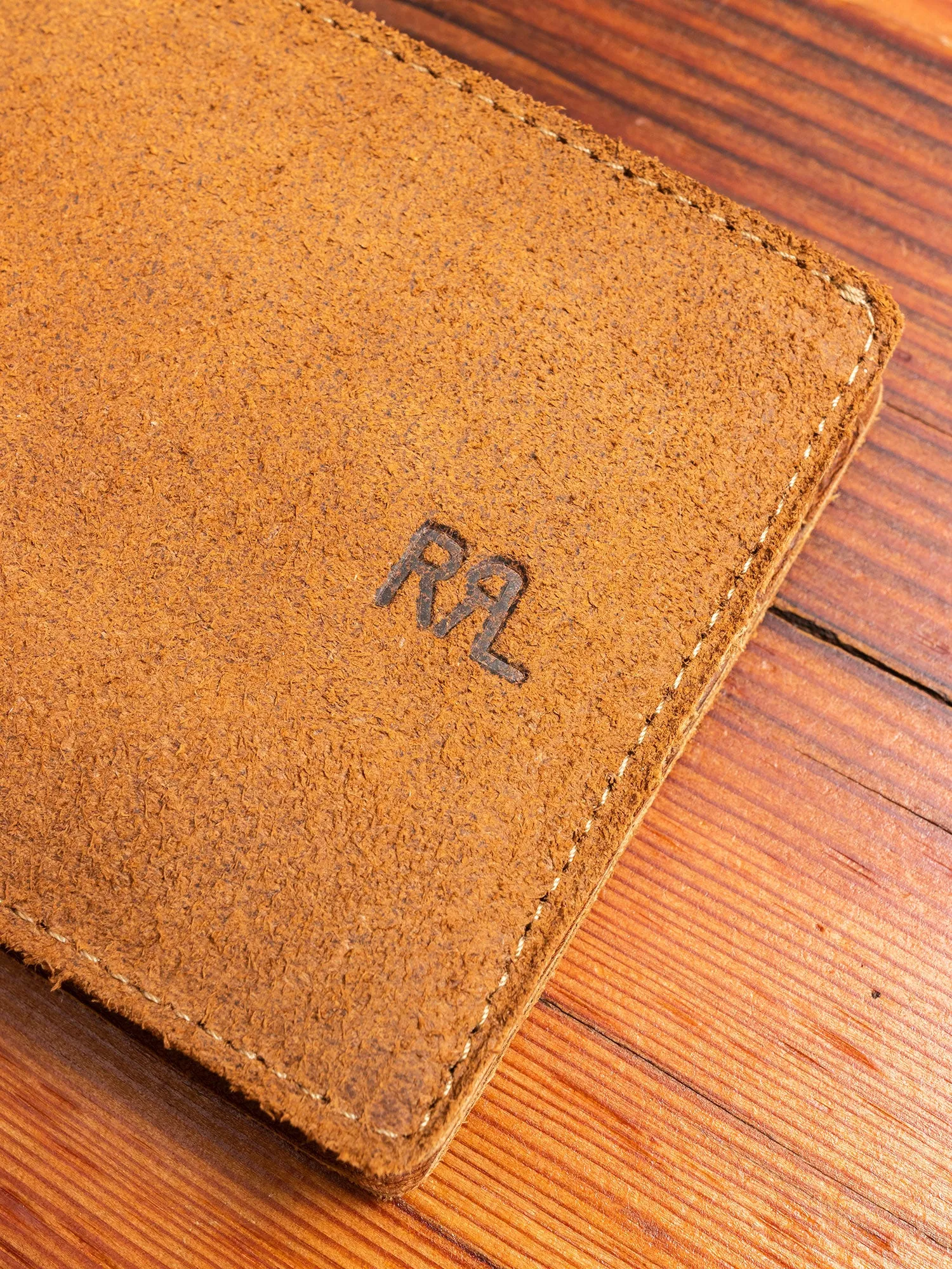 Suede Bifold Wallet in Light Java