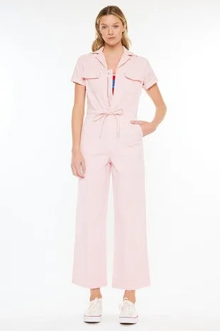 Summer Pink Wide Leg Jumpsuit