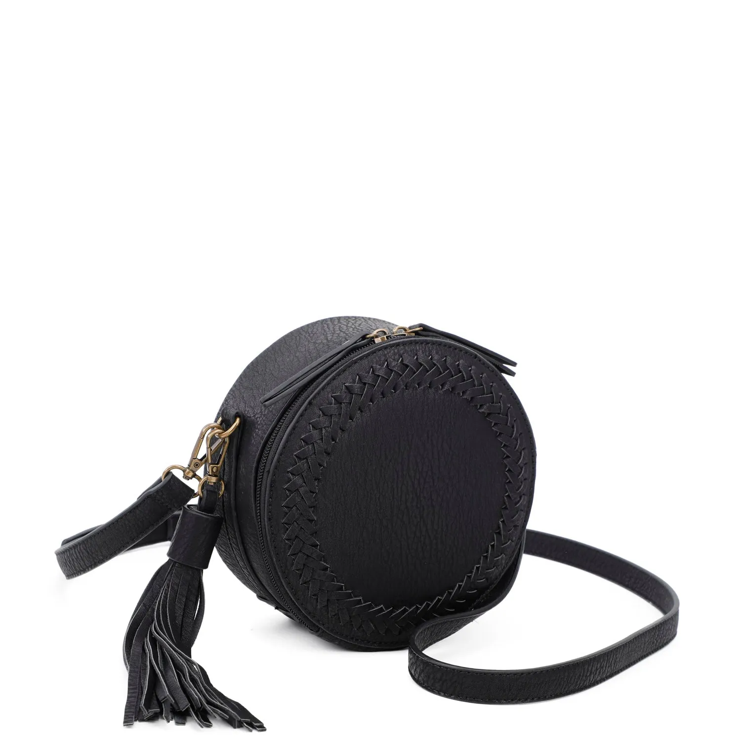 Suzie Round Crossbody - Black