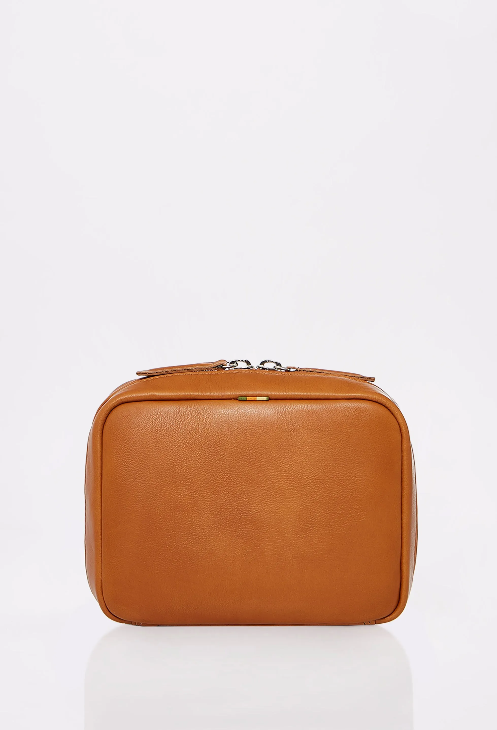 Tan Leather Tech Case 'Salerno'