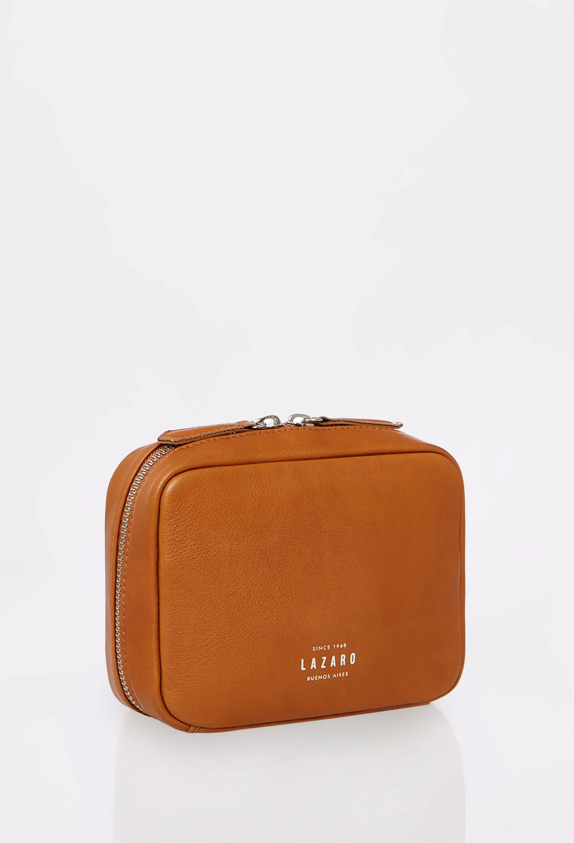 Tan Leather Tech Case 'Salerno'