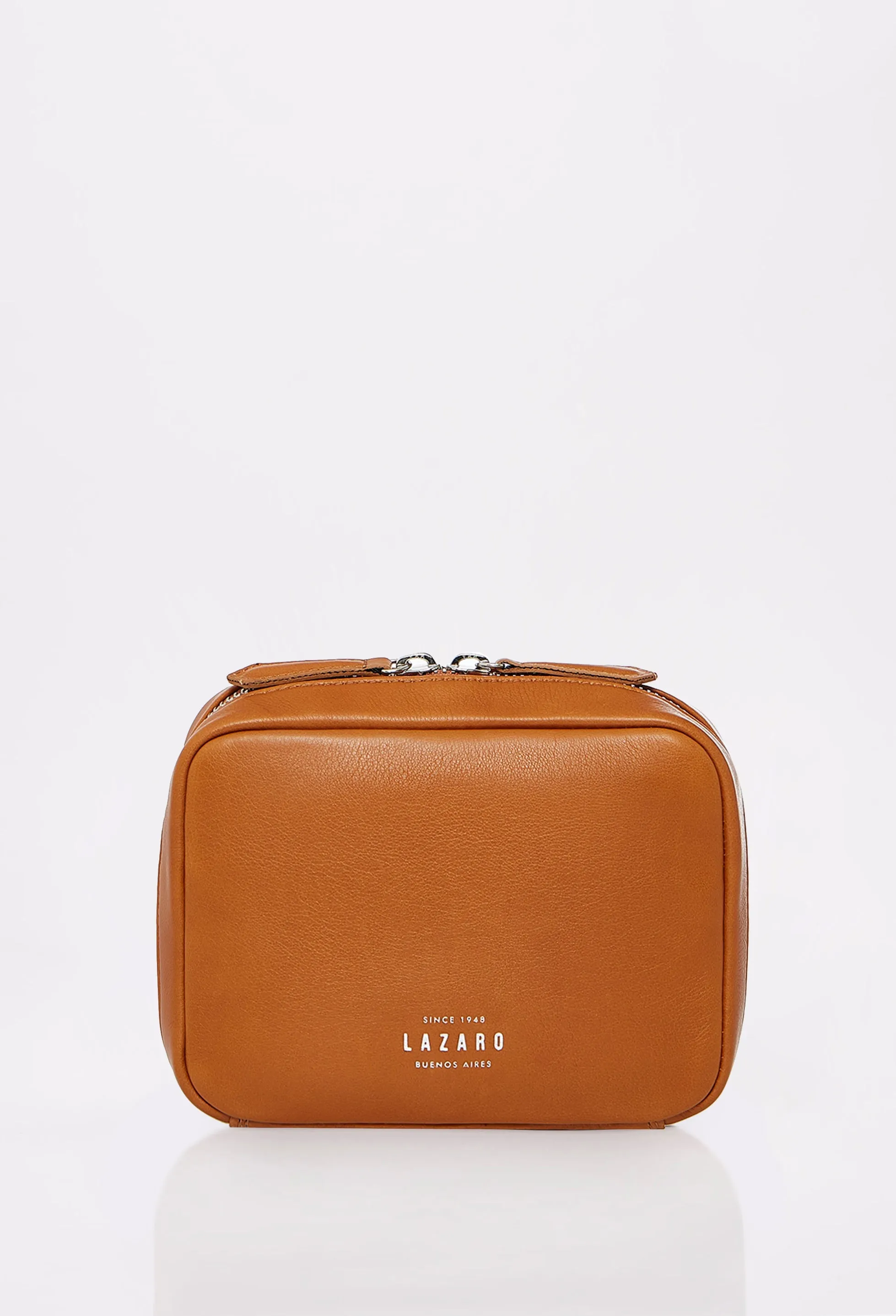 Tan Leather Tech Case 'Salerno'