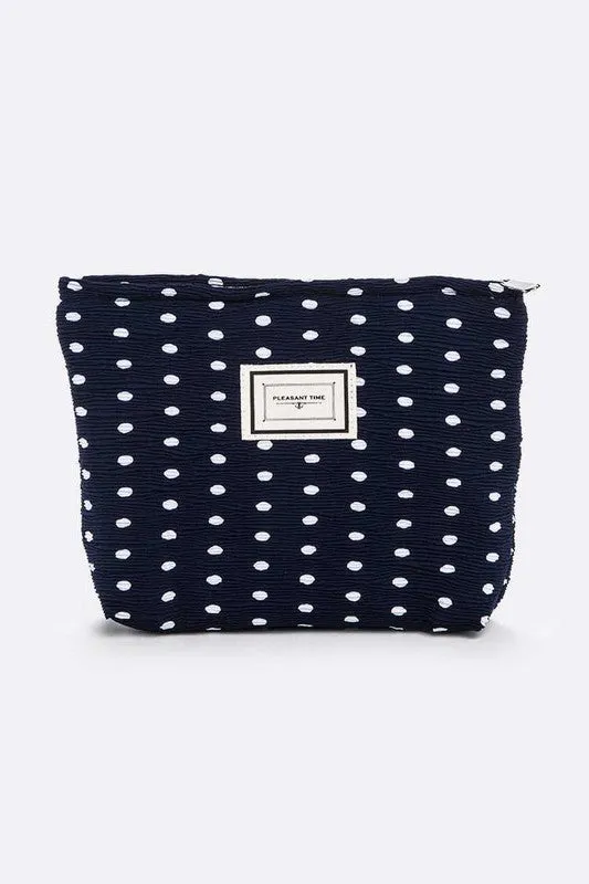 TEEK - Dotted Crinkle Large Cosmetic Pouch