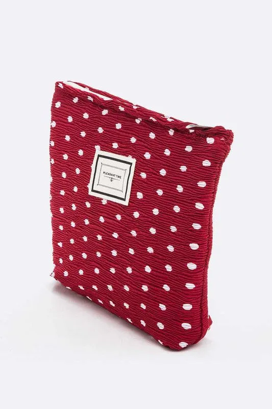 TEEK - Dotted Crinkle Large Cosmetic Pouch