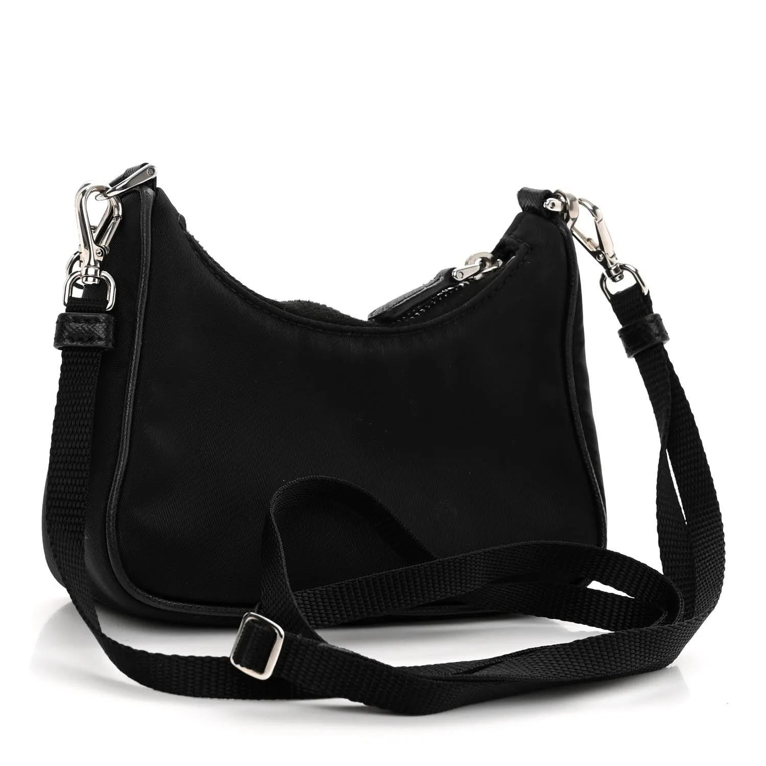 Tessuto Nylon Mini Re-Edition 2000 Shoulder Bag Black