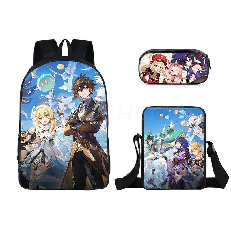 The Anime Cartoon 3 PCS Printed Bag