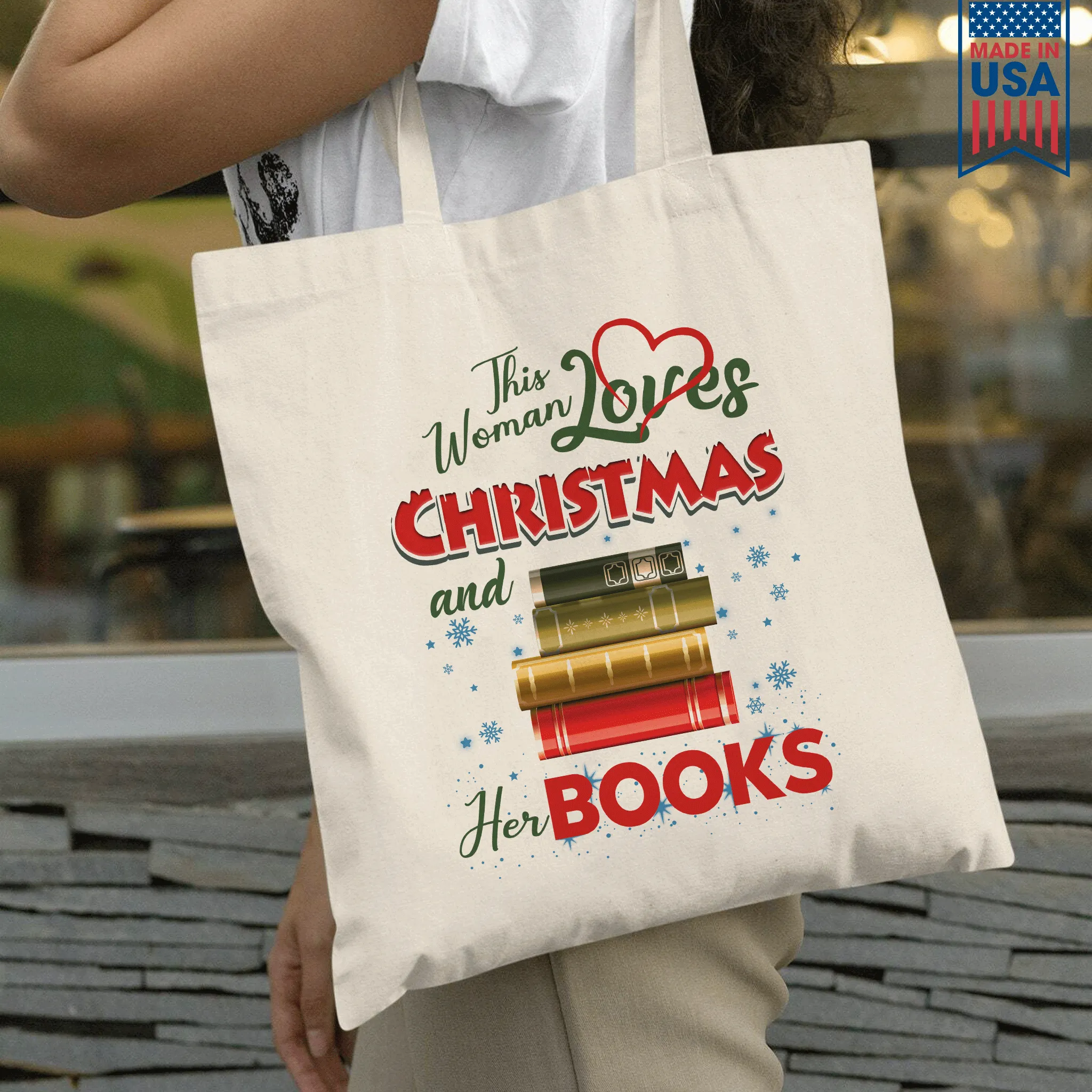 This Woman Loves Christmas And Her Books Book Lovers Gift TBW257