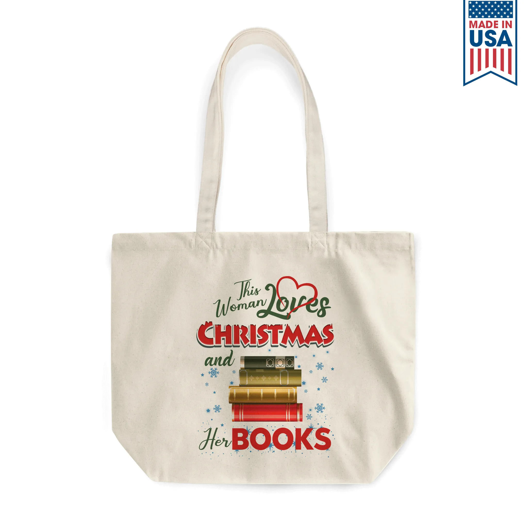 This Woman Loves Christmas And Her Books Book Lovers Gift TBW257