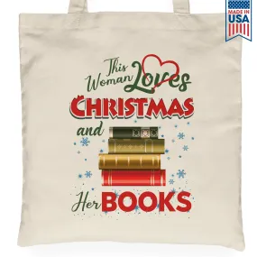 This Woman Loves Christmas And Her Books Book Lovers Gift TBW257