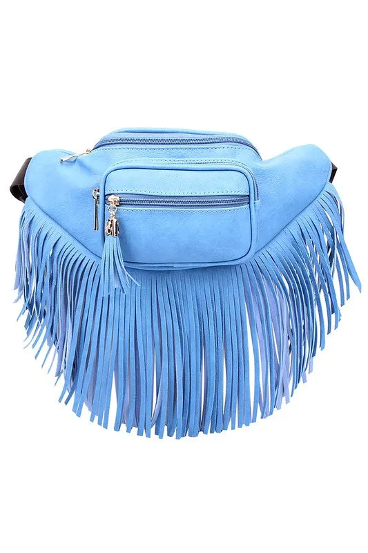 Thunder Chick Fitness Fashion Fringe Tassel Fanny Pack Waist Bag